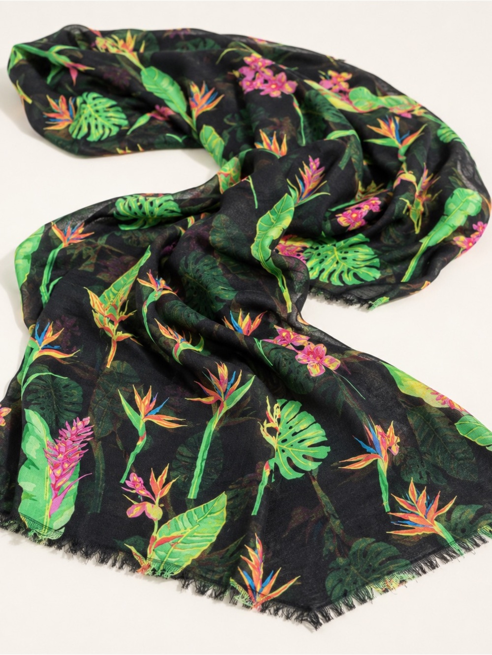Tori Richard Tropical Floral Scarf Wrap NWOT
